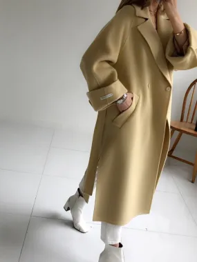 Oversized Wool Handmade Long Coat (3 Colors)