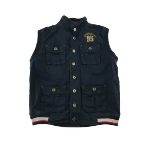 Palm Tree gilet 13-14 years navy blue bomber style casual cotton