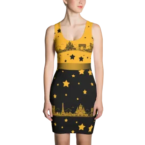 Paris Yellow Bodycon Dress