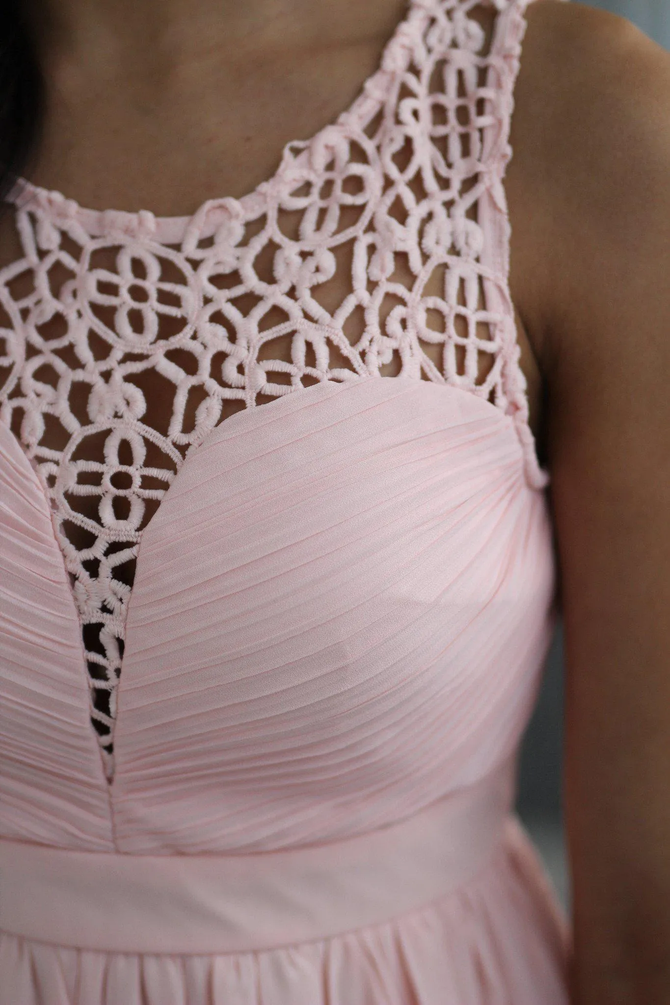 Pink Crochet Short Dress