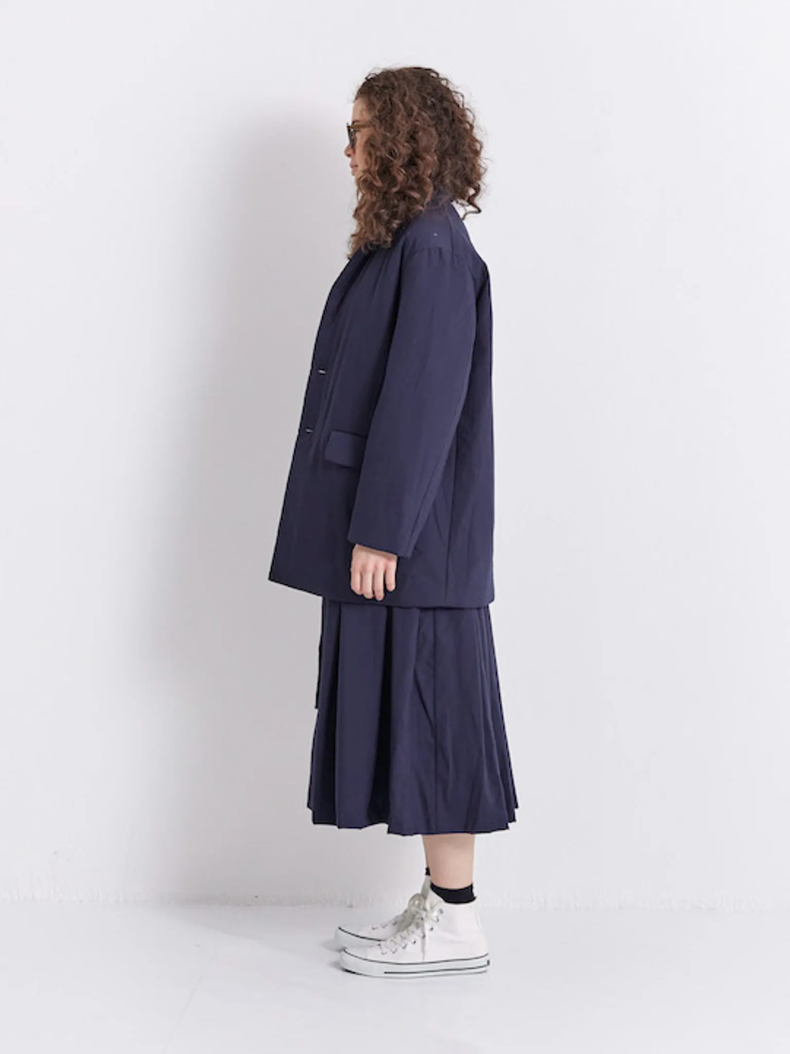 Pleated Skirt - Navy