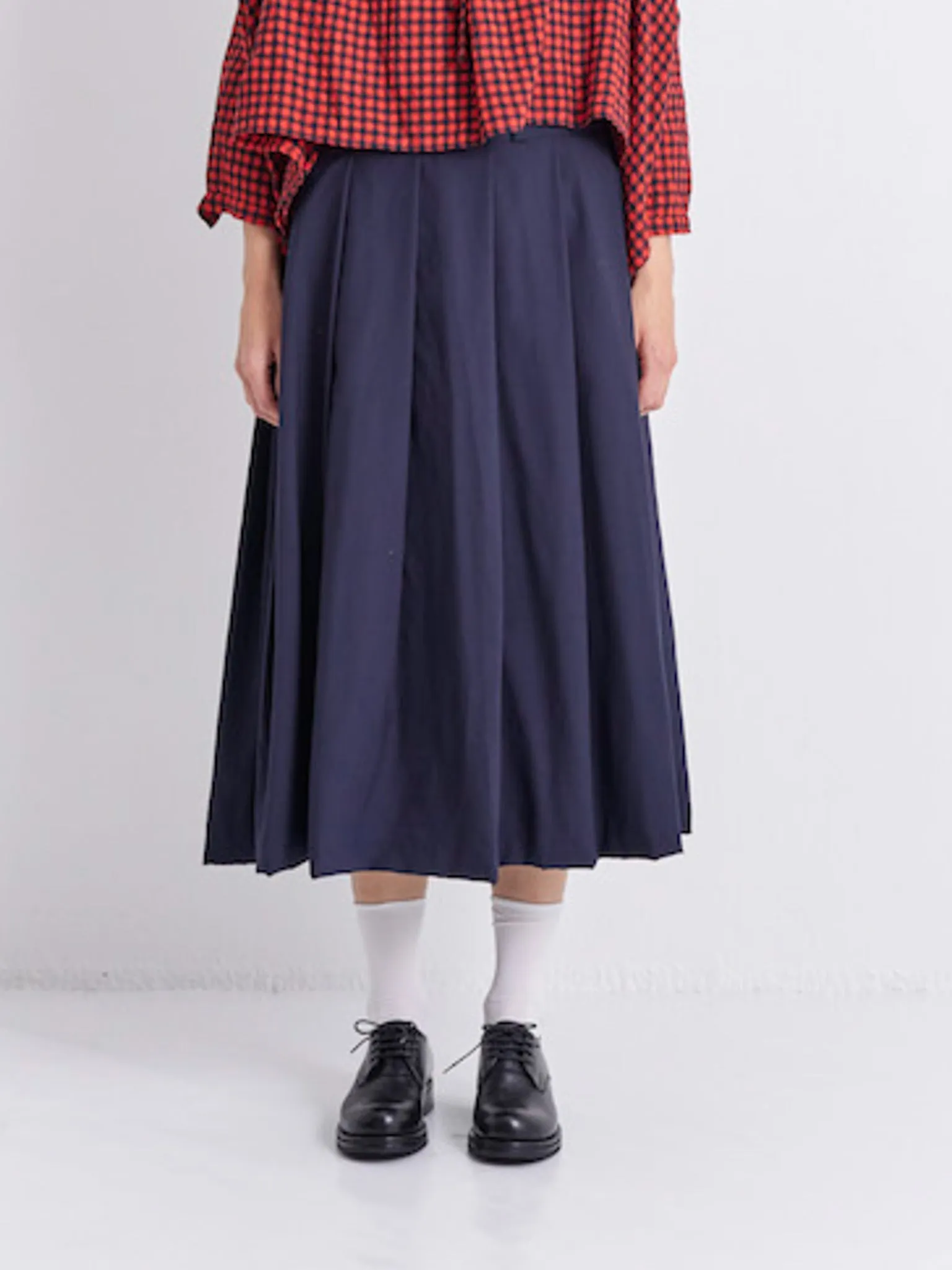 Pleated Skirt - Navy