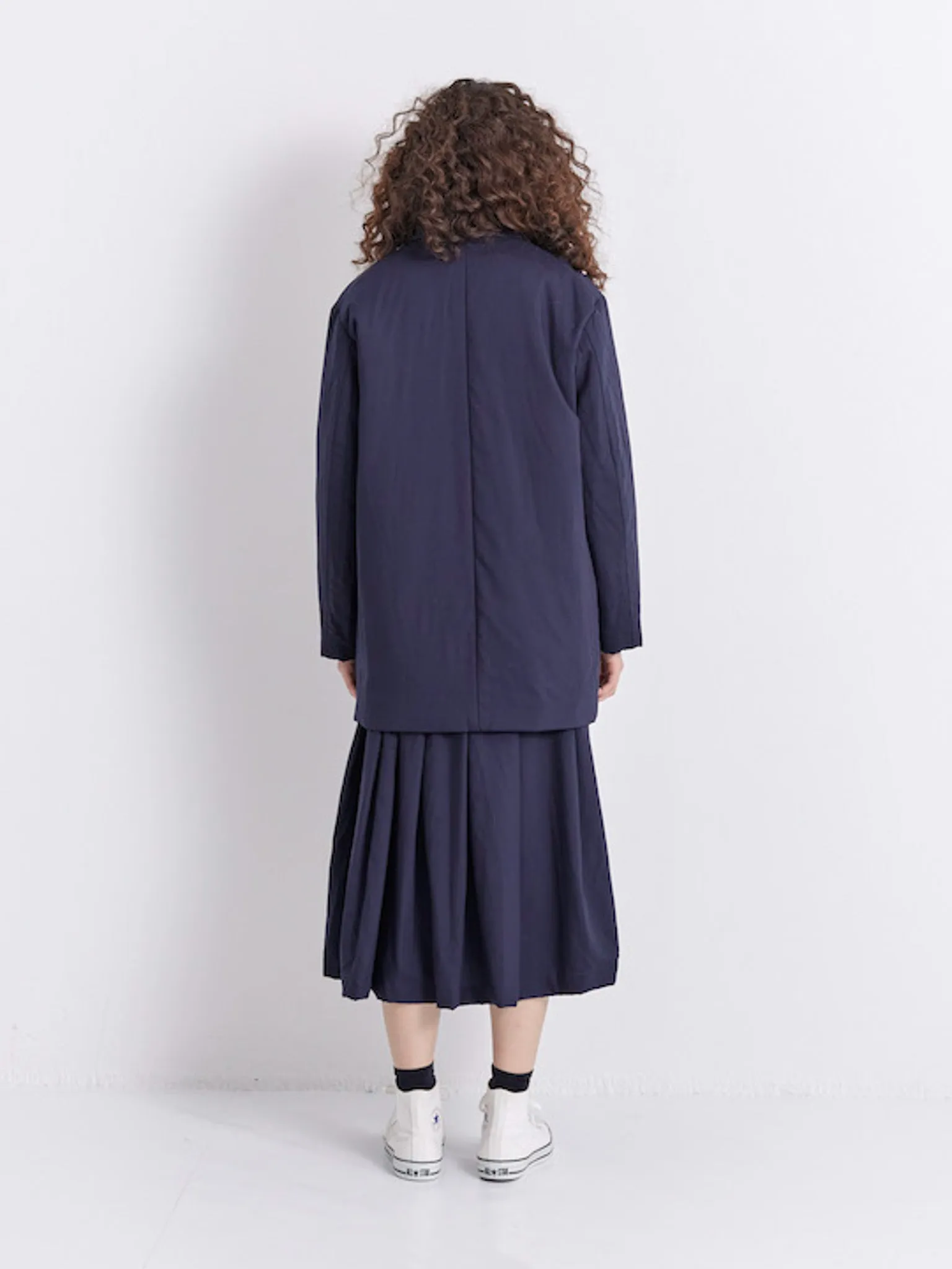 Pleated Skirt - Navy