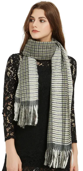 Premium Soft Elegant Tartan Cashmere Blanket Scarf Shawl