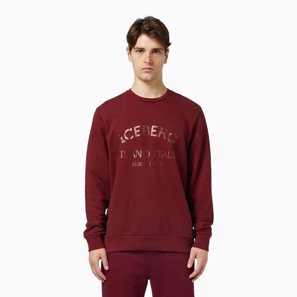 Print Logo Sweat Shirt (Maroon) - I23E05D63174735