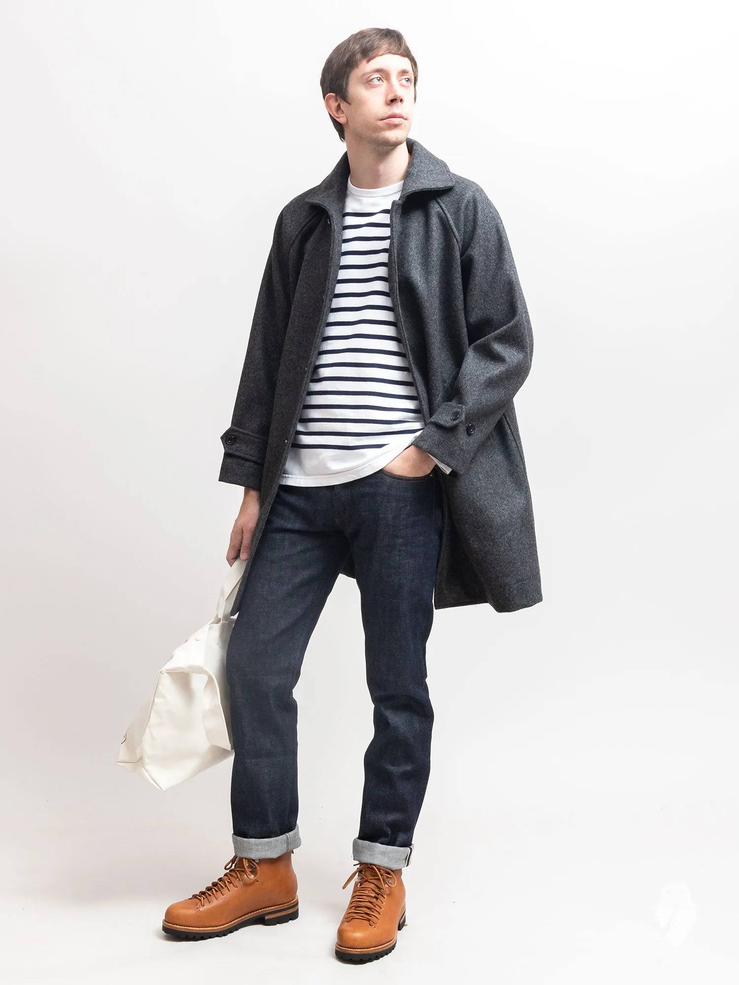 "Utile" Wool Jacket in Grey