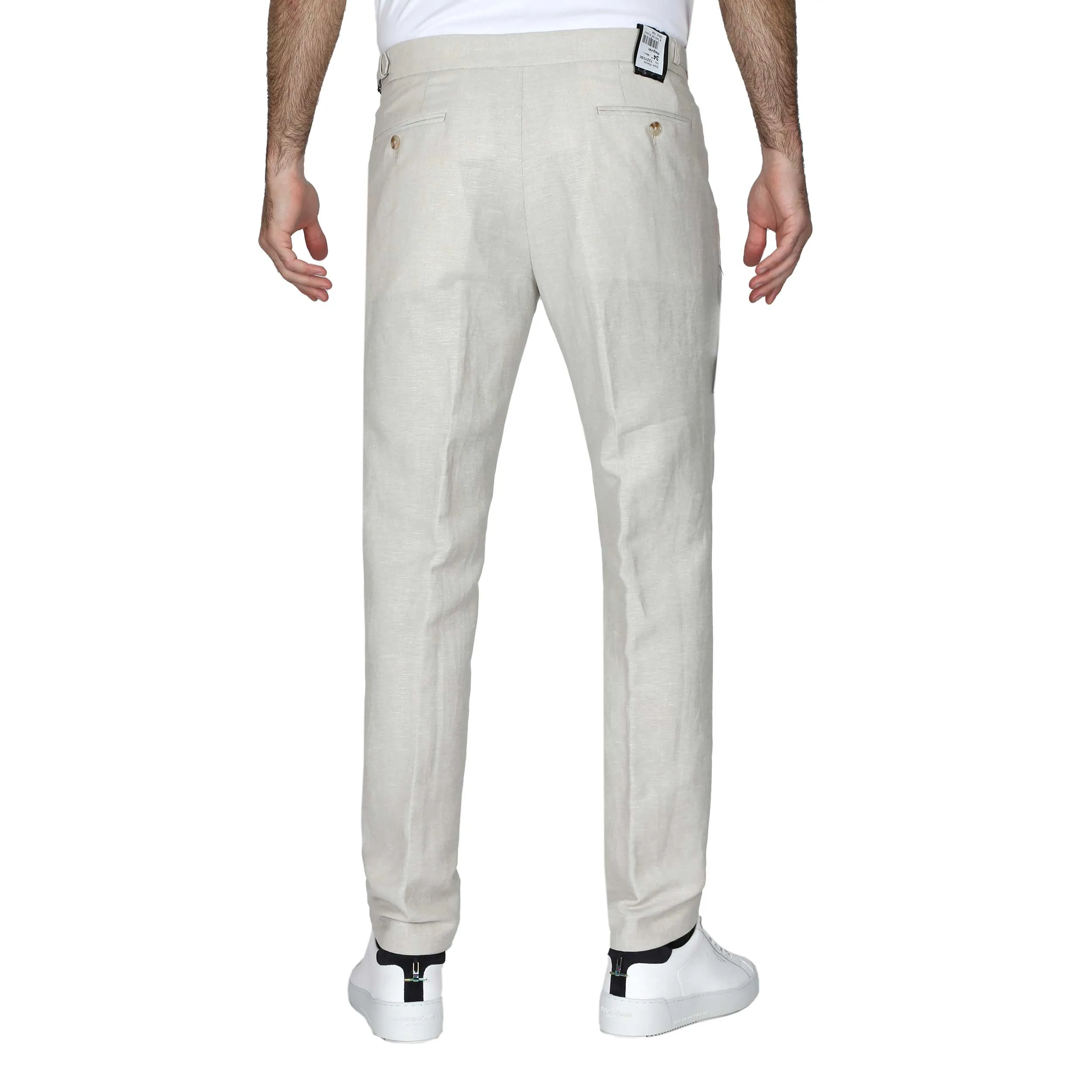 Remus Uomo Massa Linen Trouser in Beige