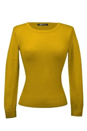 Retro Crew Neck Sweater - Honey