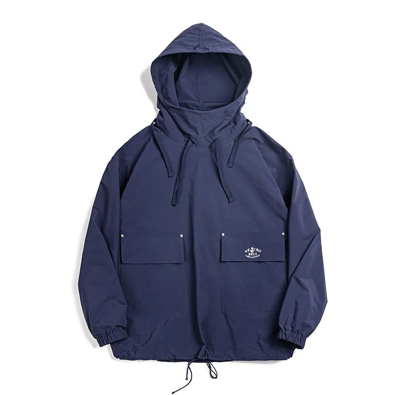 Retro Snow Deck Smock Pullover Hoodies