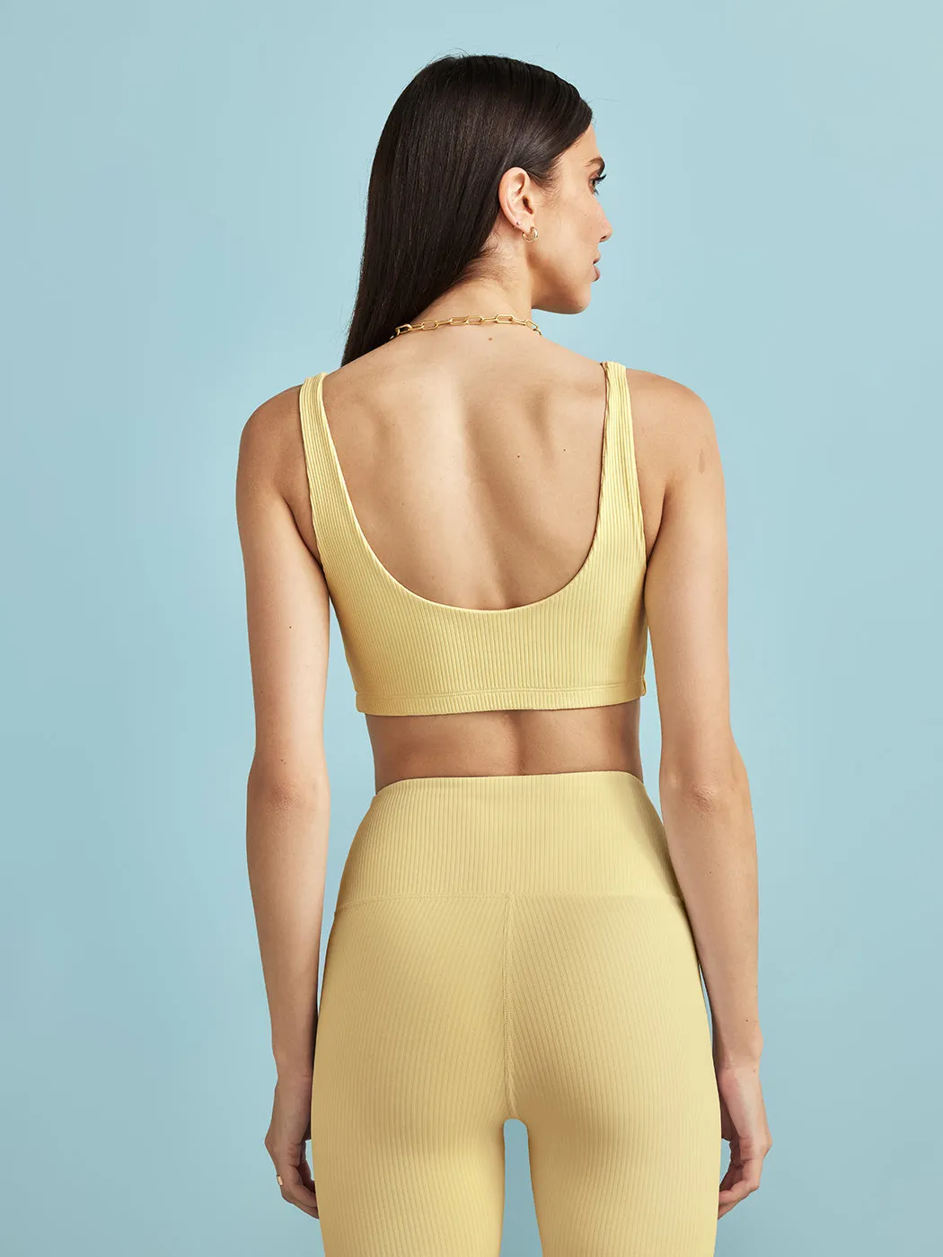 Ribbed Bra - Butter Yellow