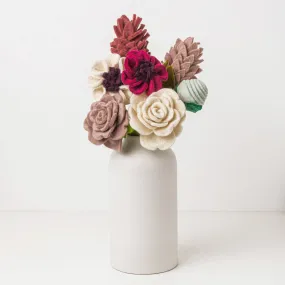 Rosy Cheeks Felt Flower Bouquet