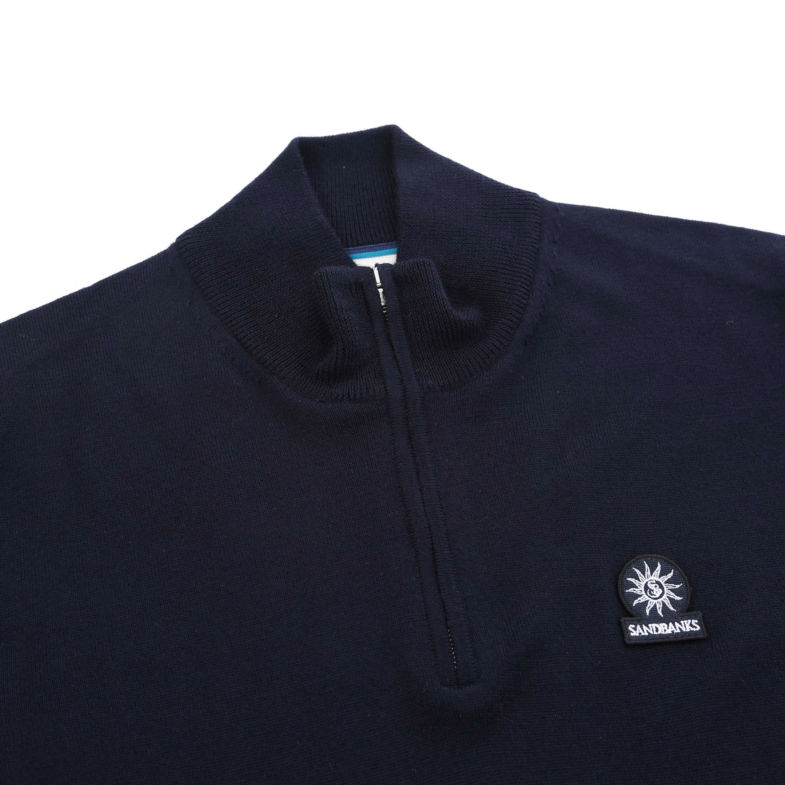 Sandbanks 1/4 Zip Knitwear in Navy