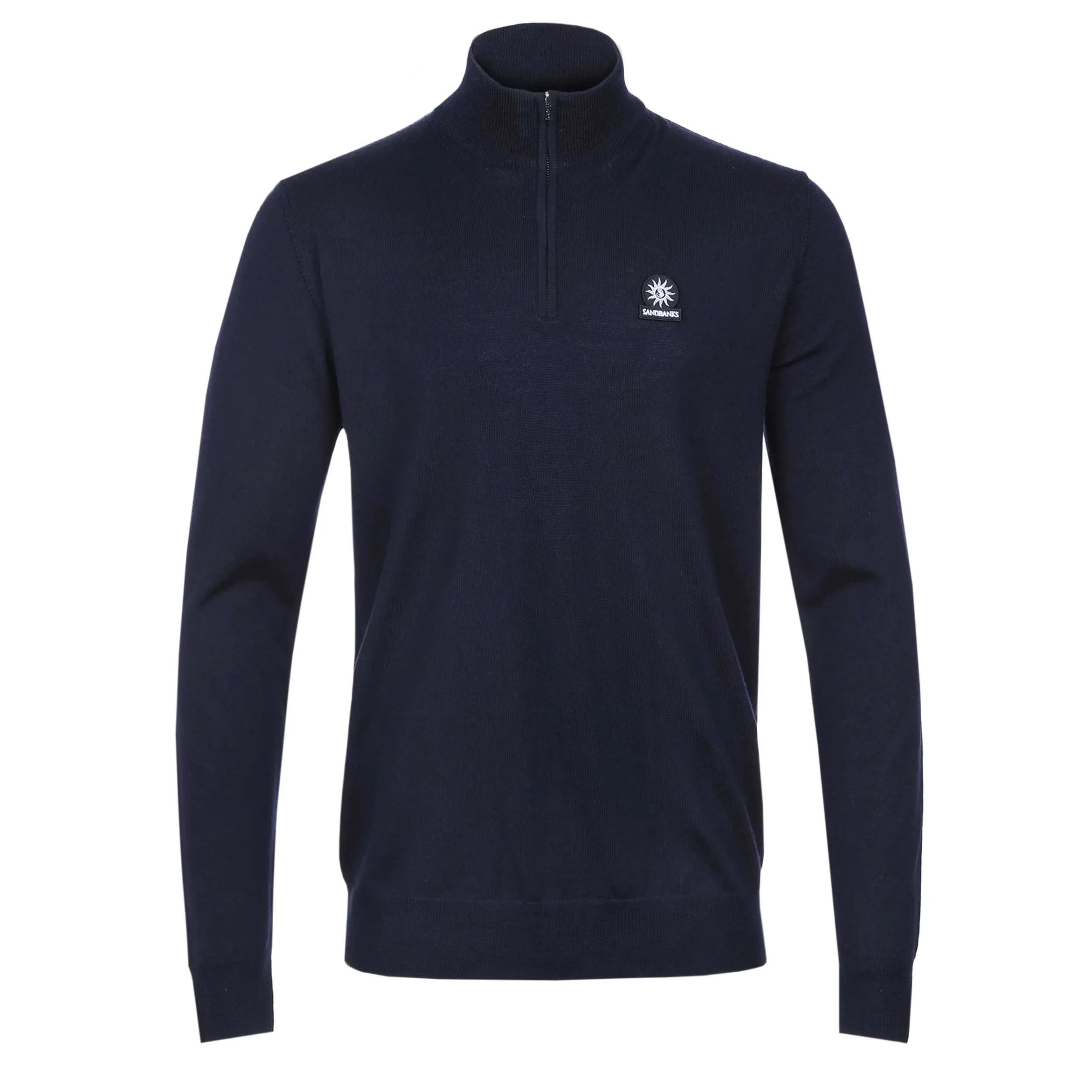 Sandbanks 1/4 Zip Knitwear in Navy