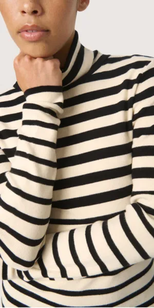 Soaked Graduated Stripe Turtleneck