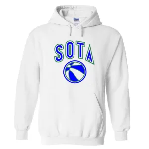 Sota Retro Basketball White Pullover Hoodie