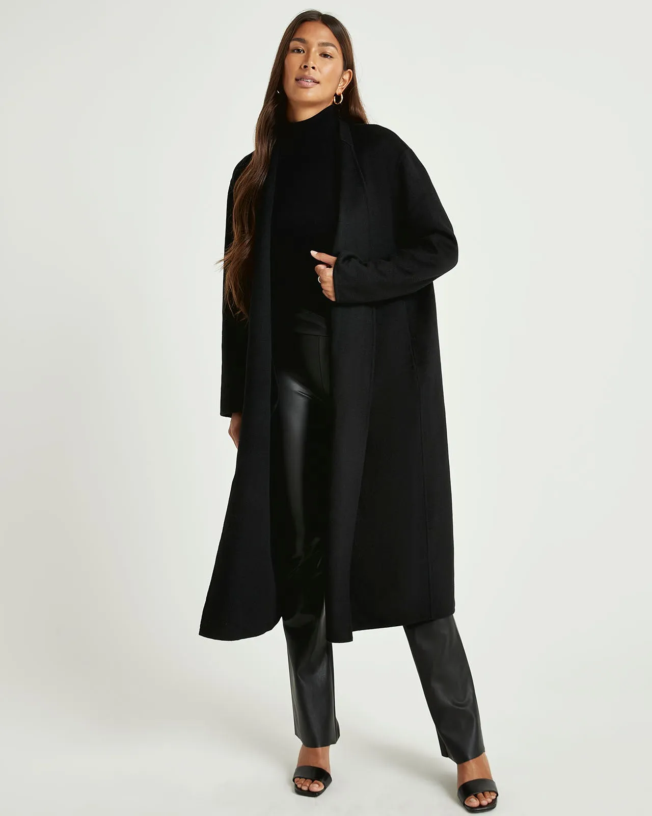 Splendid x Cella Jane Waist-Tie Wool Coat