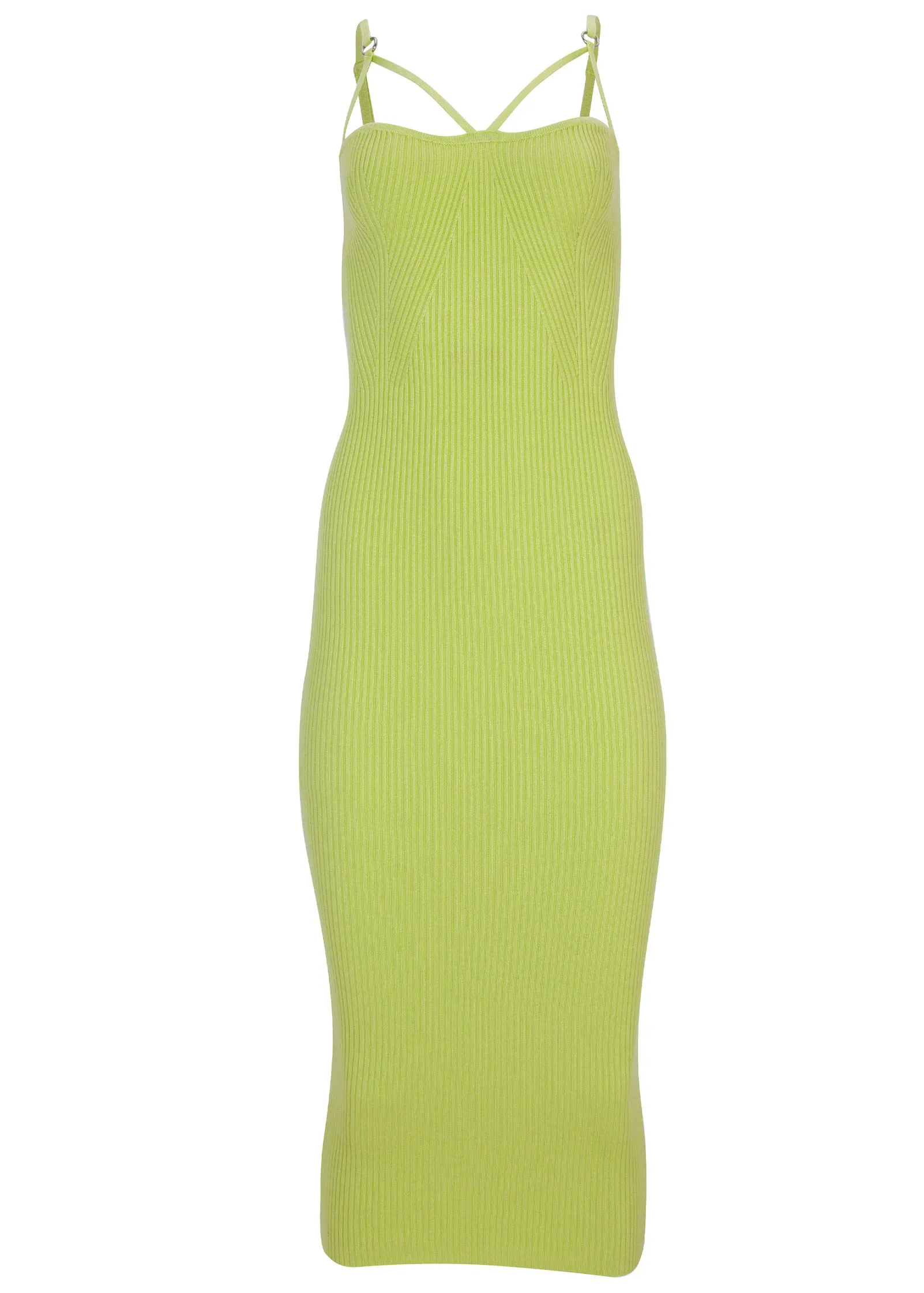 Strappy Midi Dress - Lime