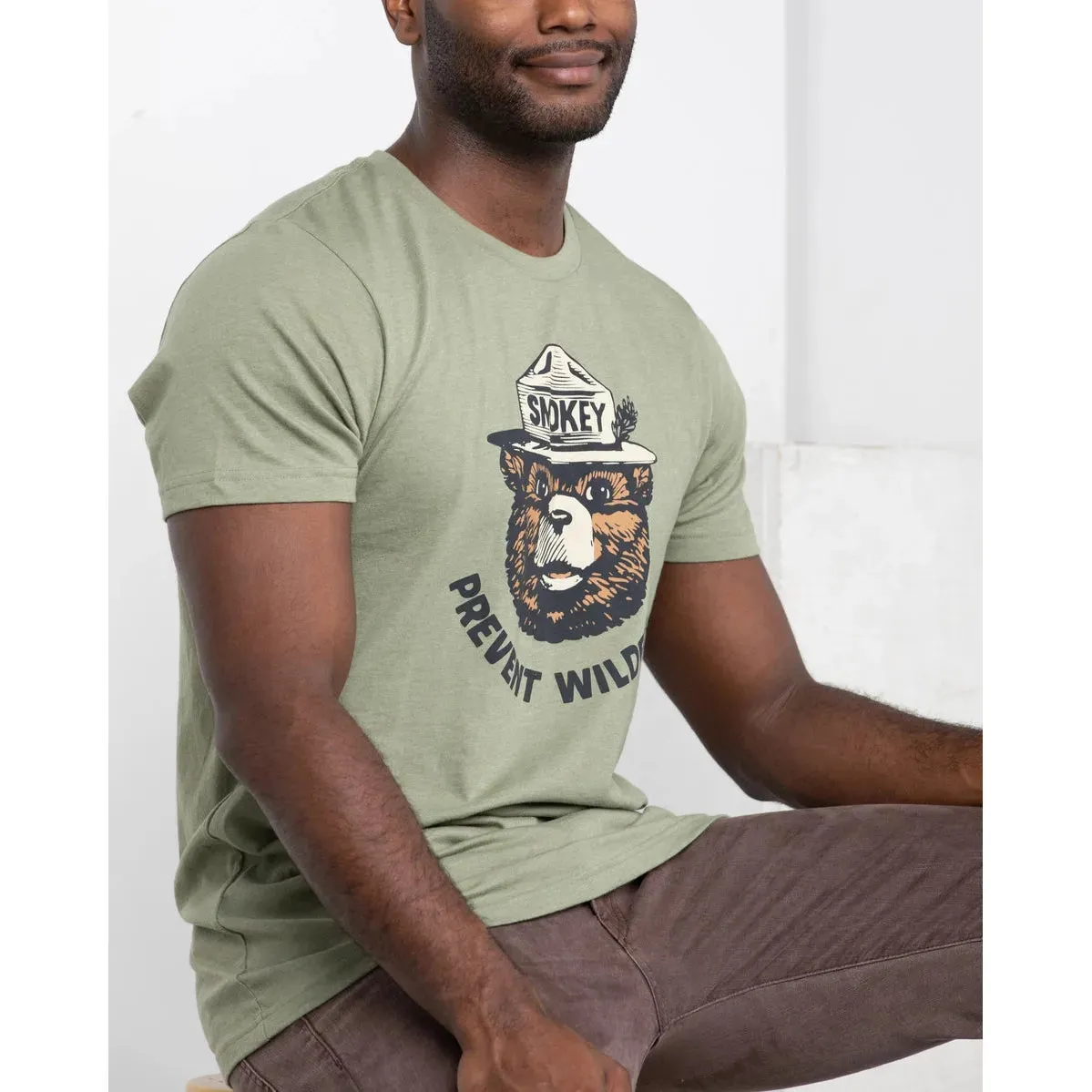 The Landmark Project Retro Smokey Bear T-Shirt - Cactus