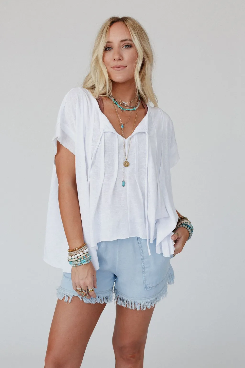 The Nest Sweet Pleats Top - White