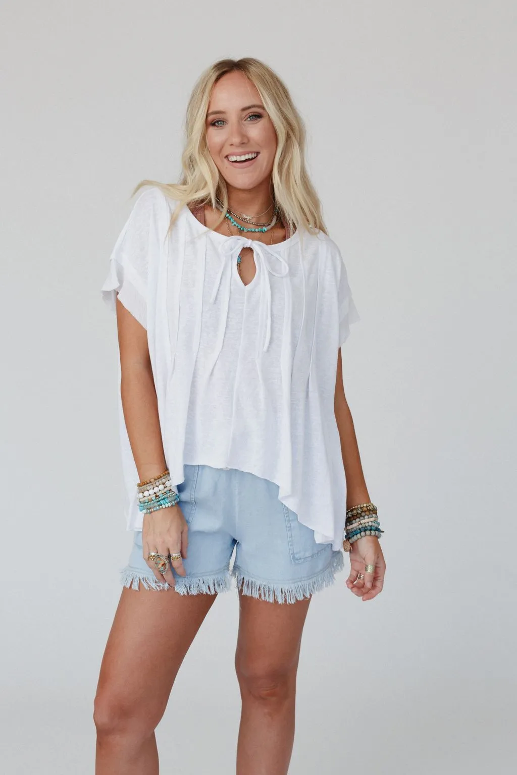 The Nest Sweet Pleats Top - White