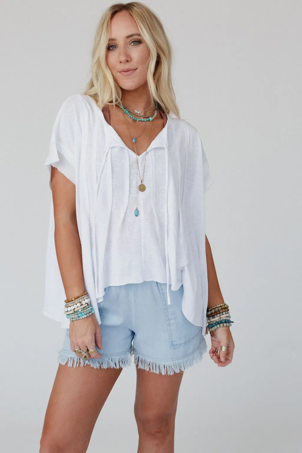 The Nest Sweet Pleats Top - White