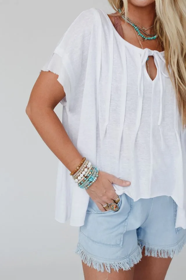 The Nest Sweet Pleats Top - White