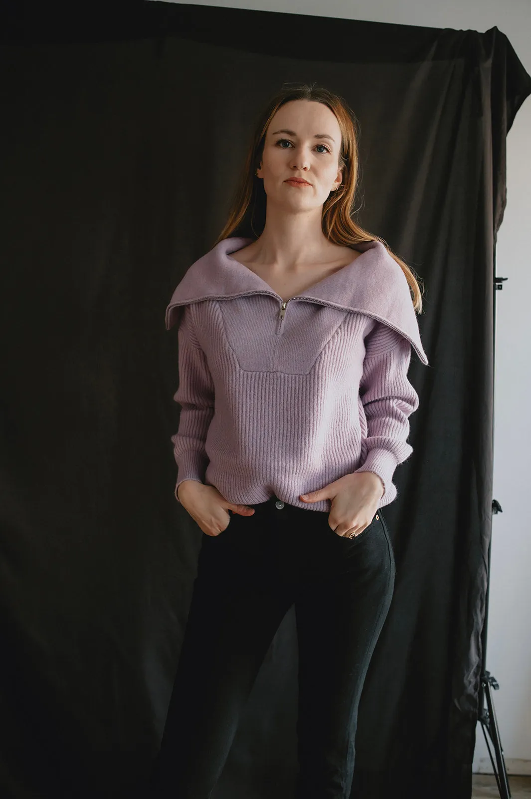 The Tiana Zip Turtleneck Sweater