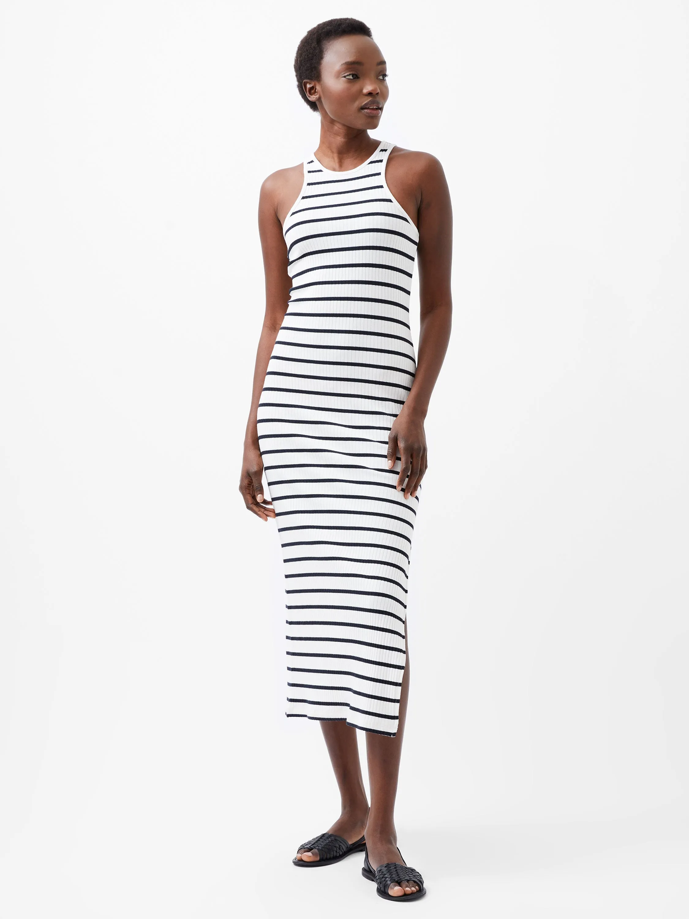 Tommy Rib Stripe Racer Back Dress