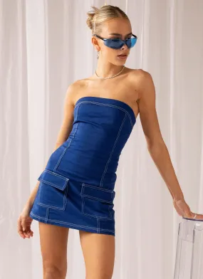 Under Construction Tube Dress - Blueprint