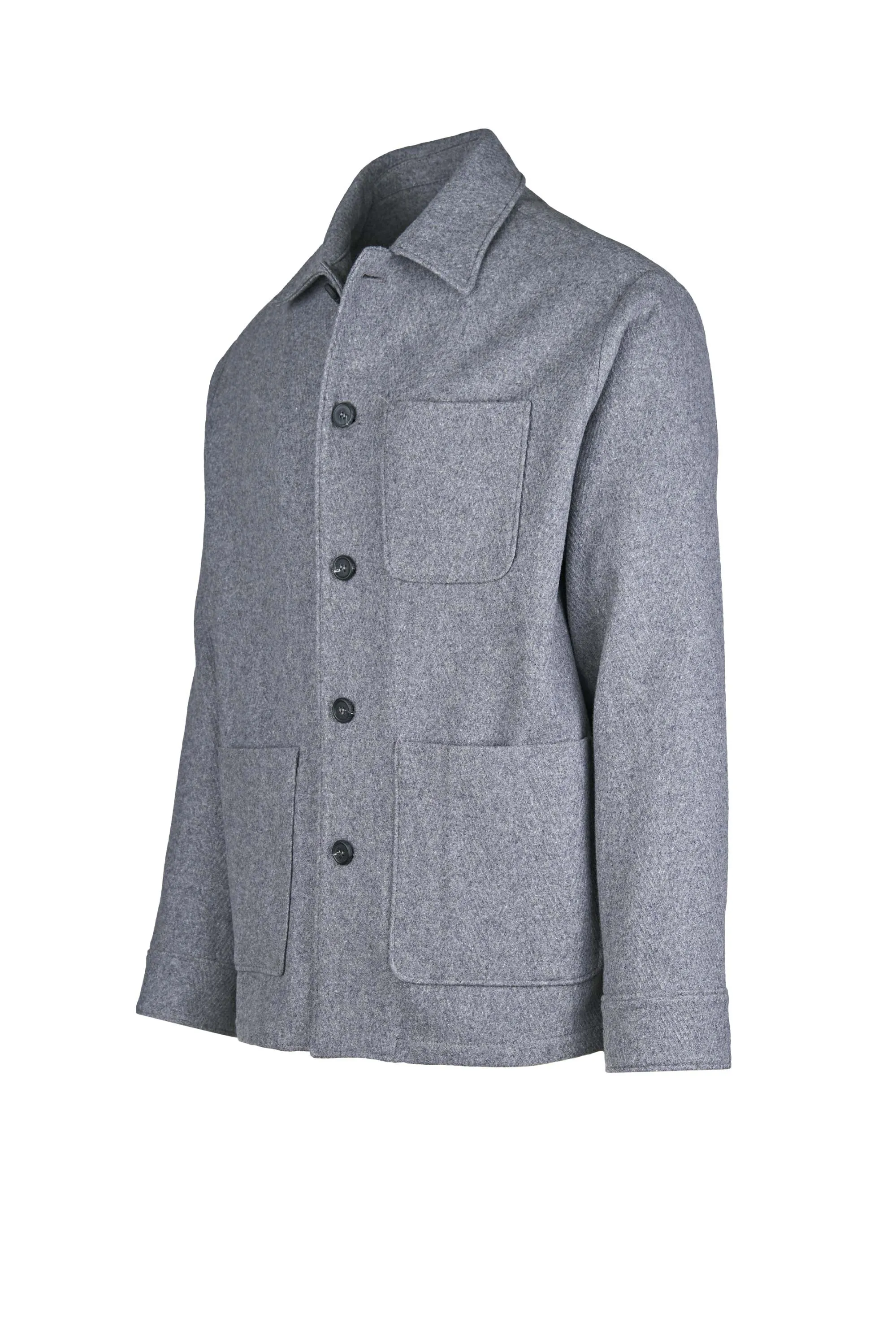 Unlined Herringbone Wool Chore Coat