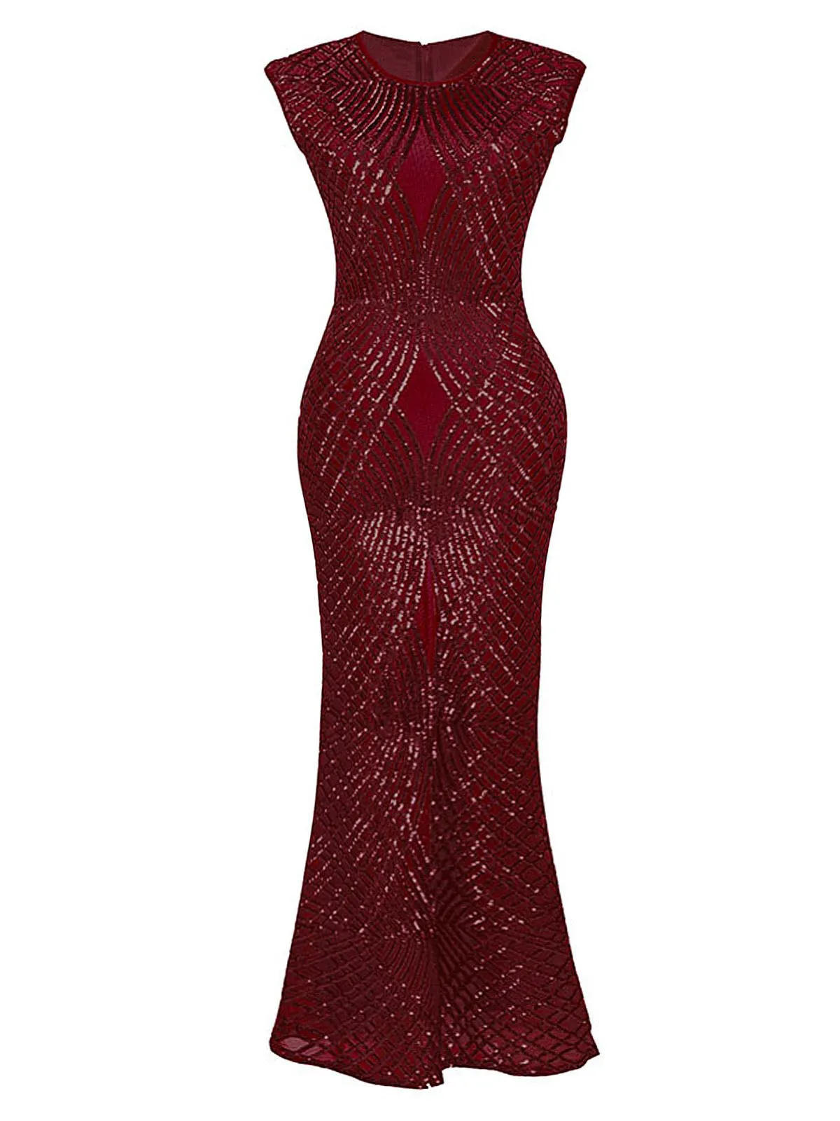 [US Warehouse] 1920s Sequined Sleeveless Geometric Dress