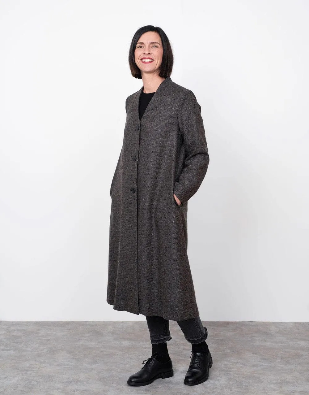 V-Neck Coat Sewing Pattern, The Assembly Line