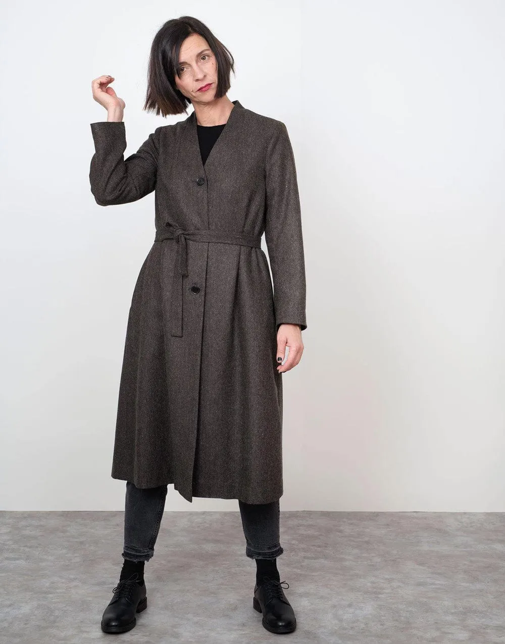 V-Neck Coat Sewing Pattern, The Assembly Line