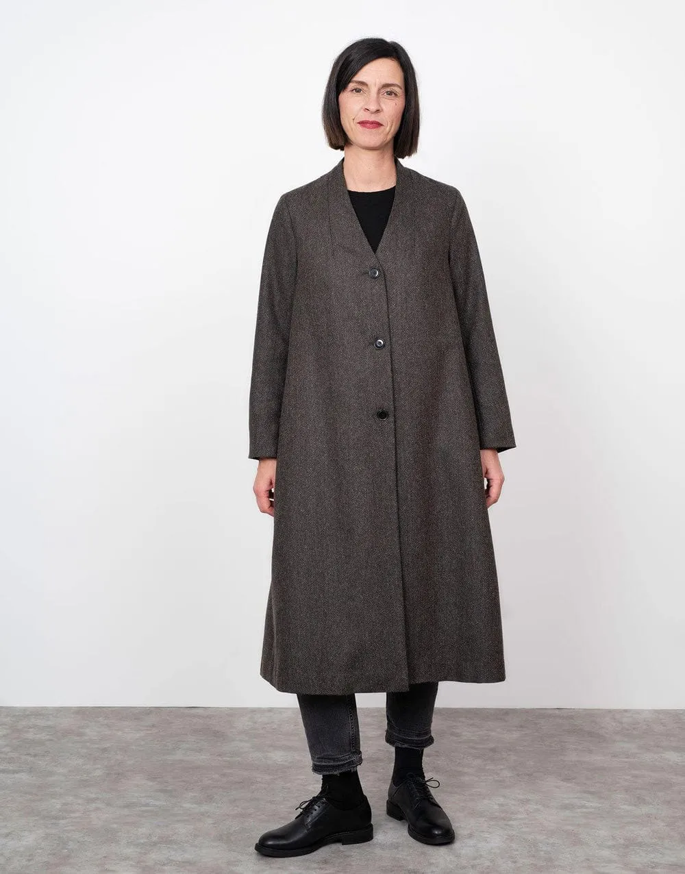 V-Neck Coat Sewing Pattern, The Assembly Line