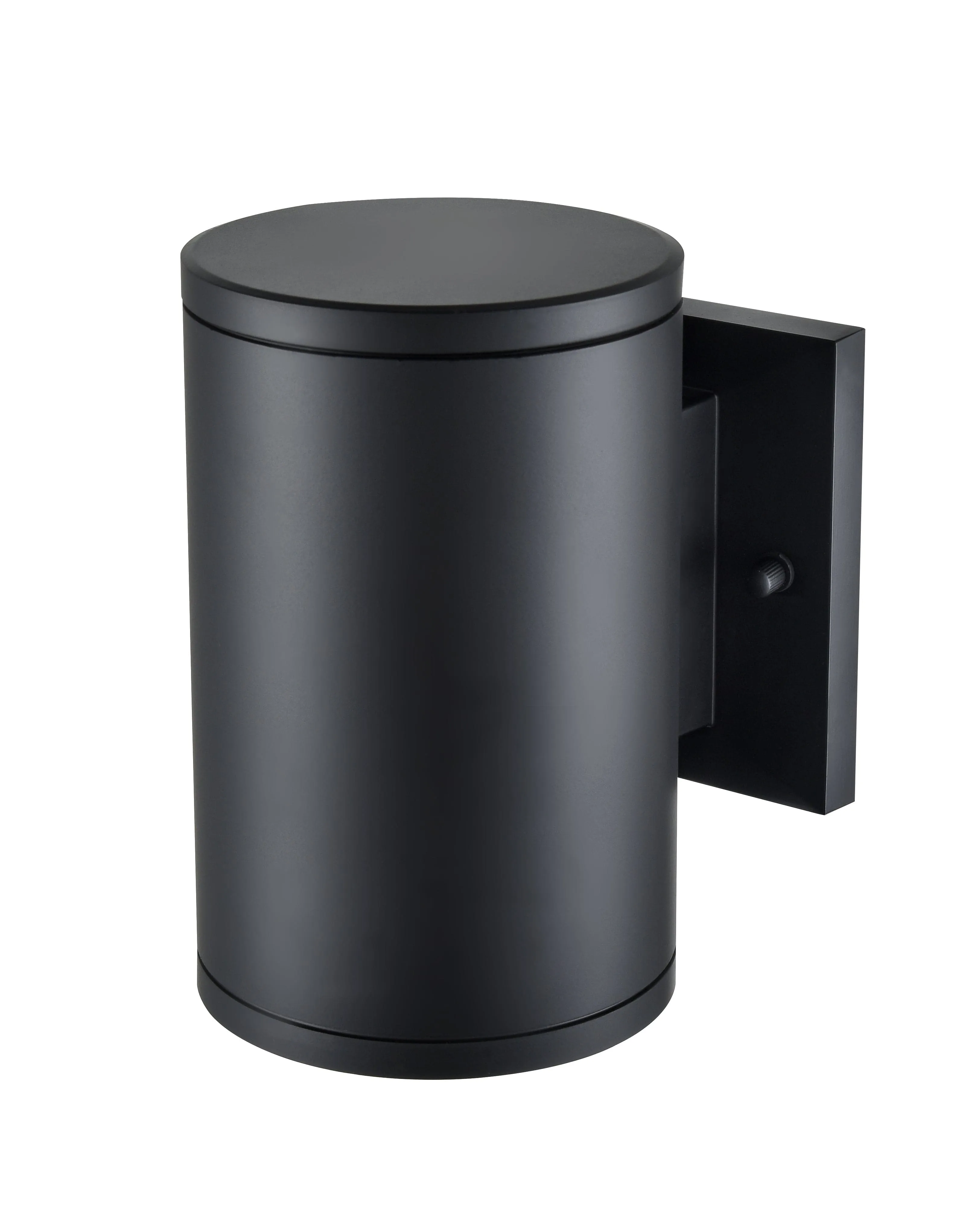 Vegas Single Lamp Wall Sconce - Powder Coated Black - Frosted Glass - 5.87in. Extension - E26 Medium Base