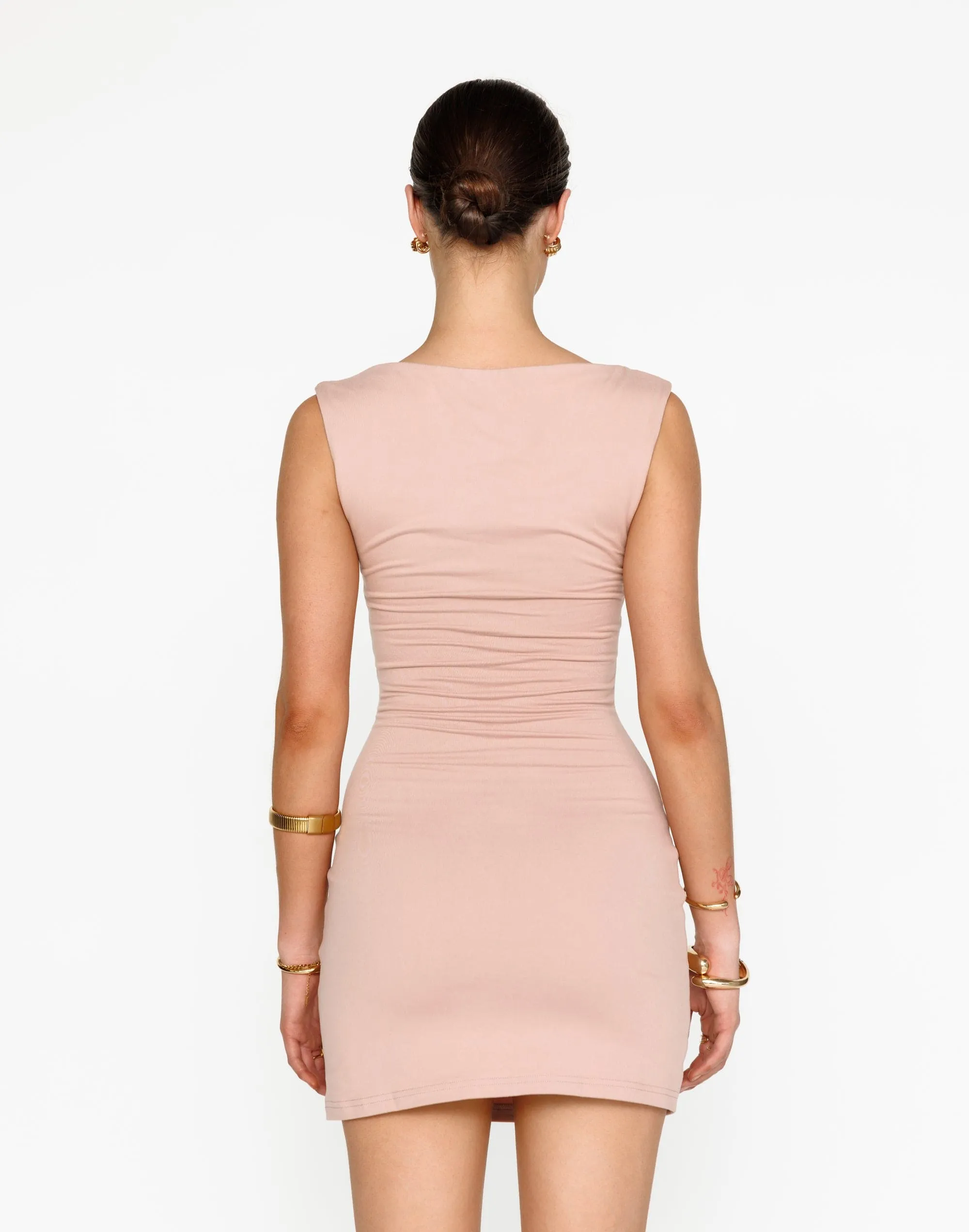 Viola Mini Dress (Dusty Pink)