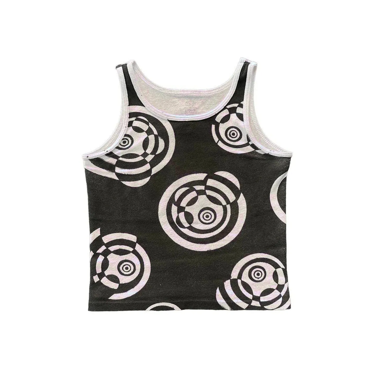 Women Graphic Print Summer Casual Going Out Mini Vest Vintage Tank Y2k Top