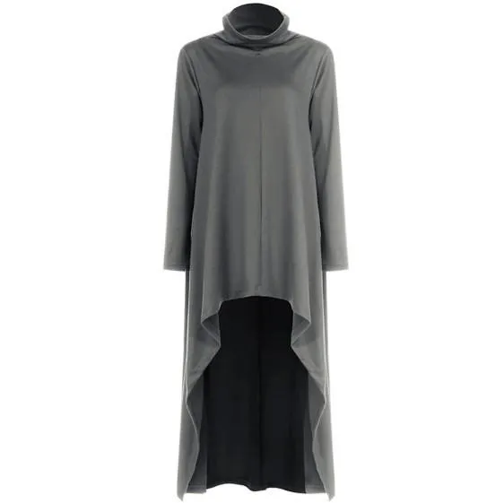 Women Irregular Turtleneck Sporting Long Hoodies