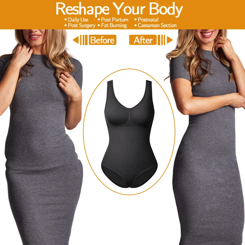 Women Shapewear Bodysuit Waist Trainer Vest Full Body Shaper Bodysuits  Underwear Sexy V Neck Tank Tops