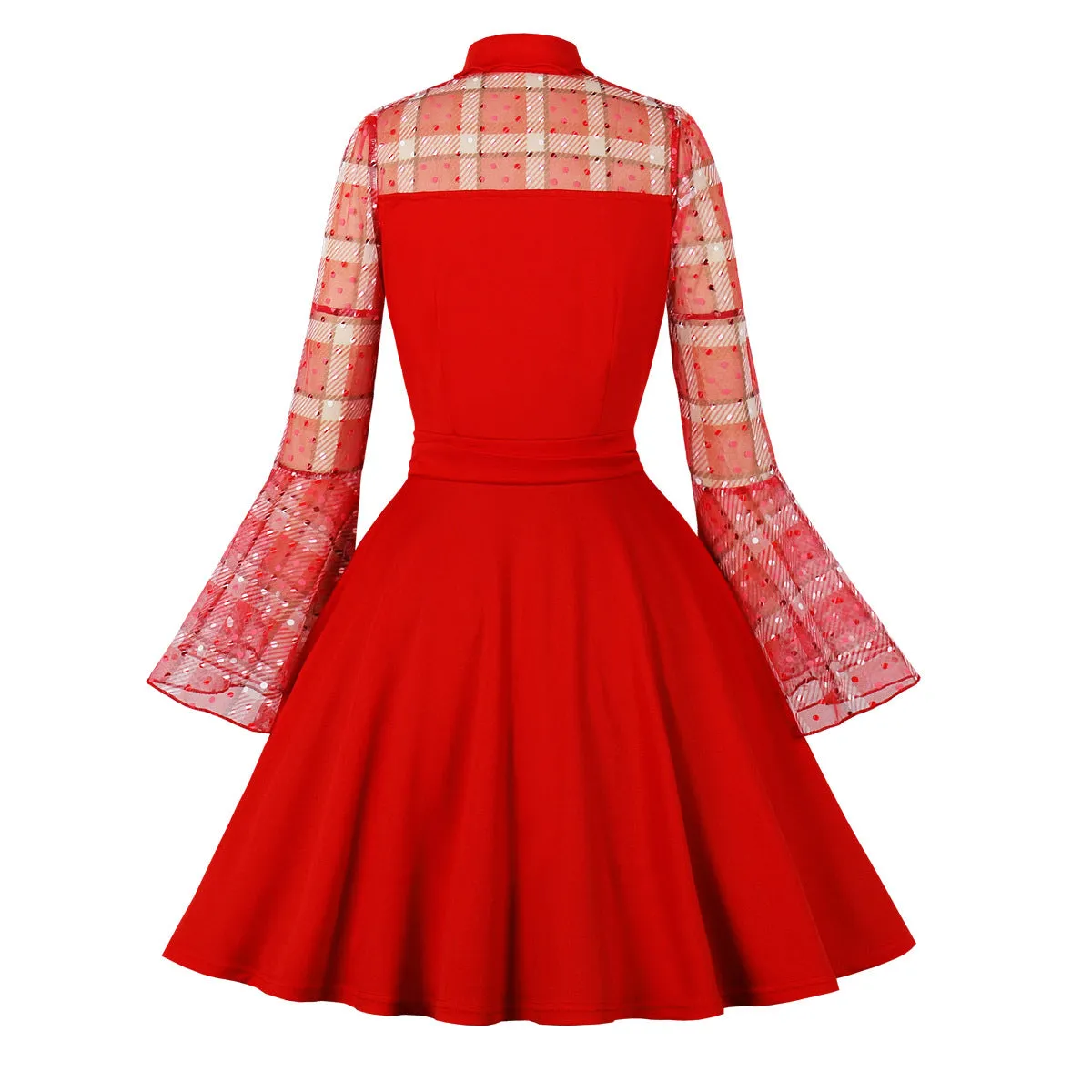 Women's Audrey Retro Rockabilly Prom 50's 60's A-Line Swing Dress