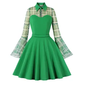 Women's Audrey Retro Rockabilly Prom 50's 60's A-Line Swing Dress