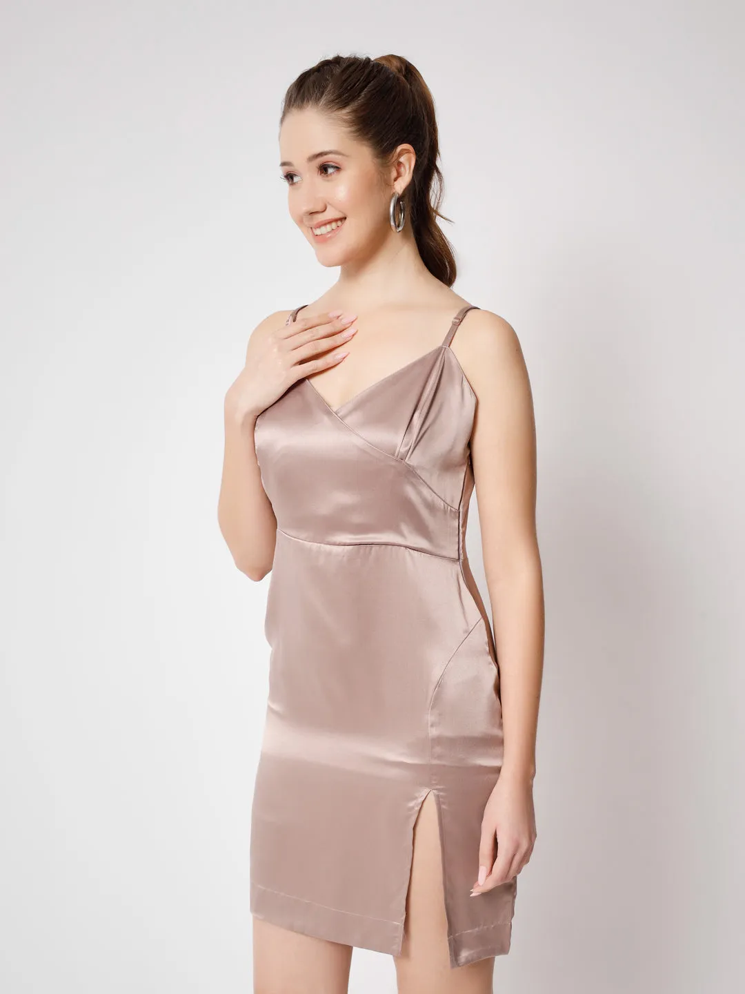 Women's Grey Body Party Dress