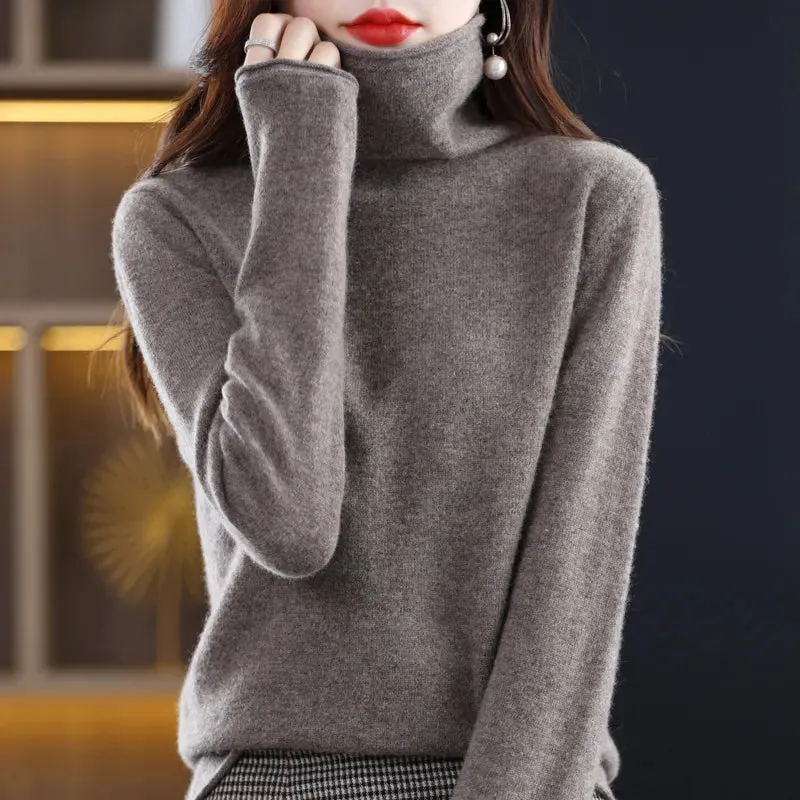 Wool Cashmere Sweater Women's with Long Sleeve