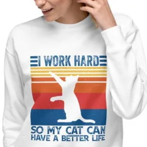 Work For Cats Unisex Fleece Pullover Sweatshirt