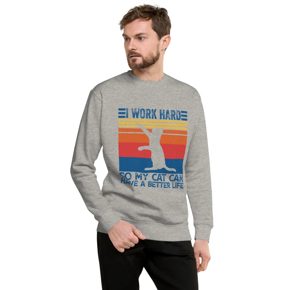 Work For Cats Unisex Fleece Pullover Sweatshirt