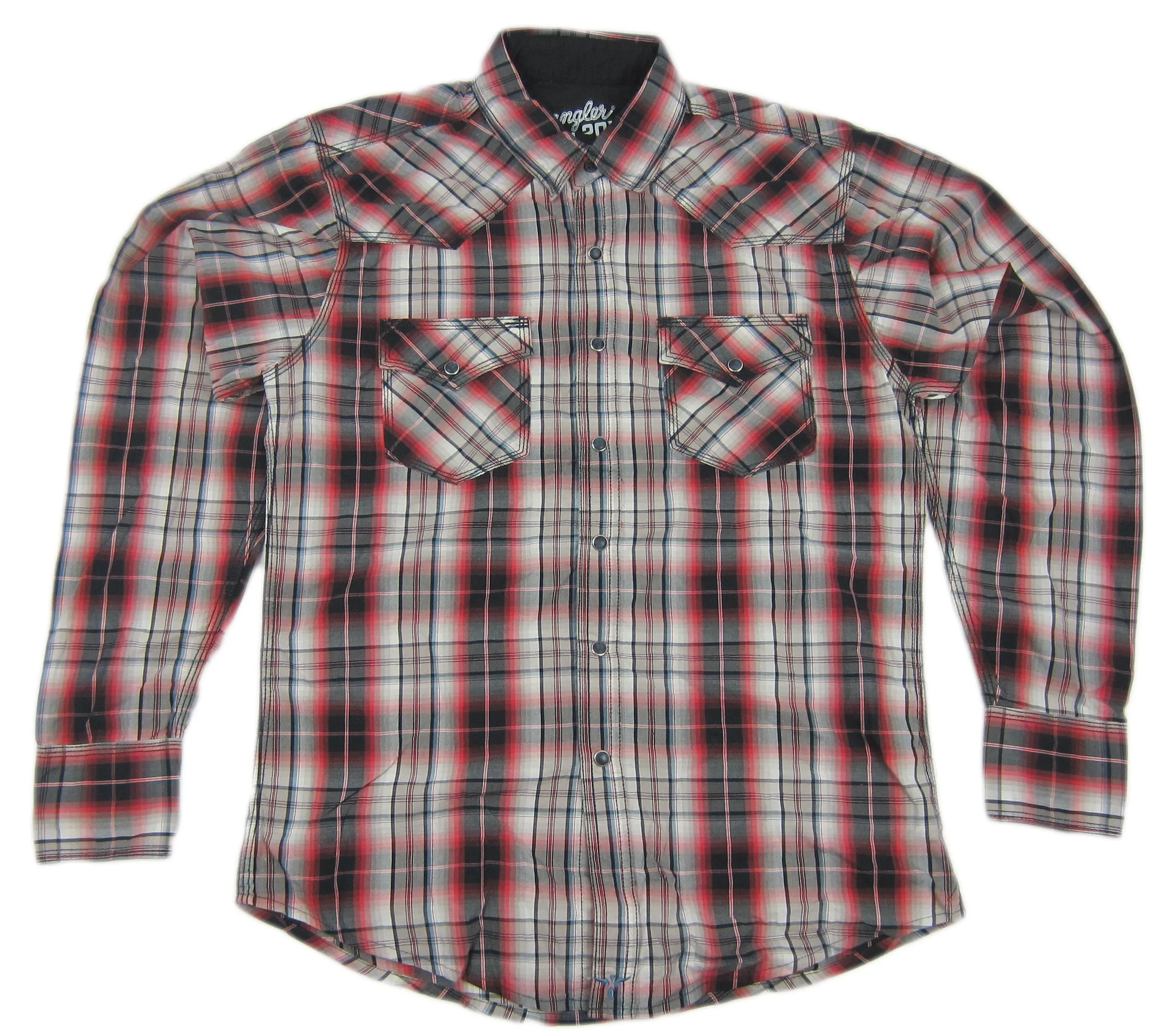 Wrangler Men's 20X Twenty X Western Plaid Pearl Snap Shirt MJ1246M Any Size