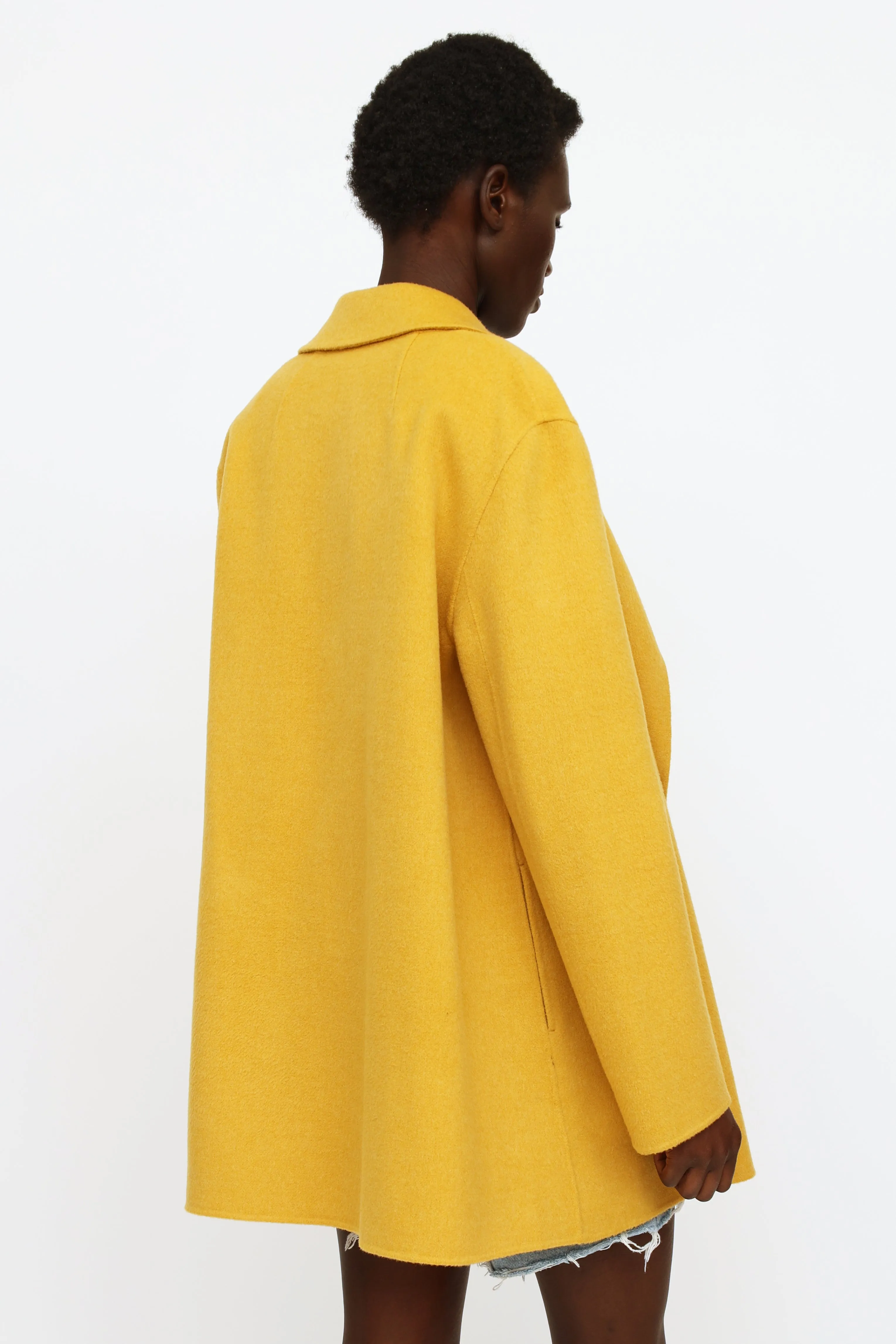 Yellow Wool & Cashmere  Coat